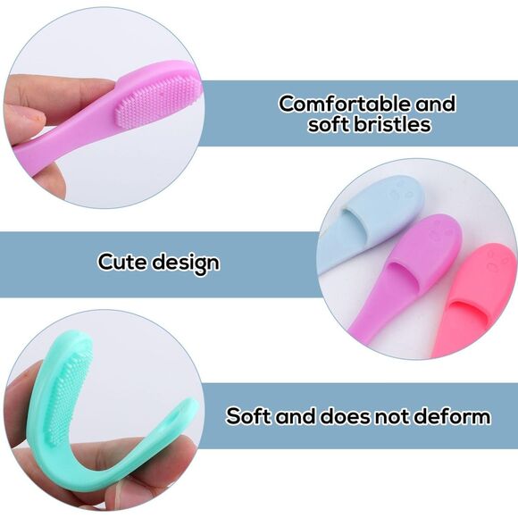 Soft Silicone Manual Facial‎ Cleansing Scrubber ( Purple) Puppies Chin Cleaning - Picture 5 of 8